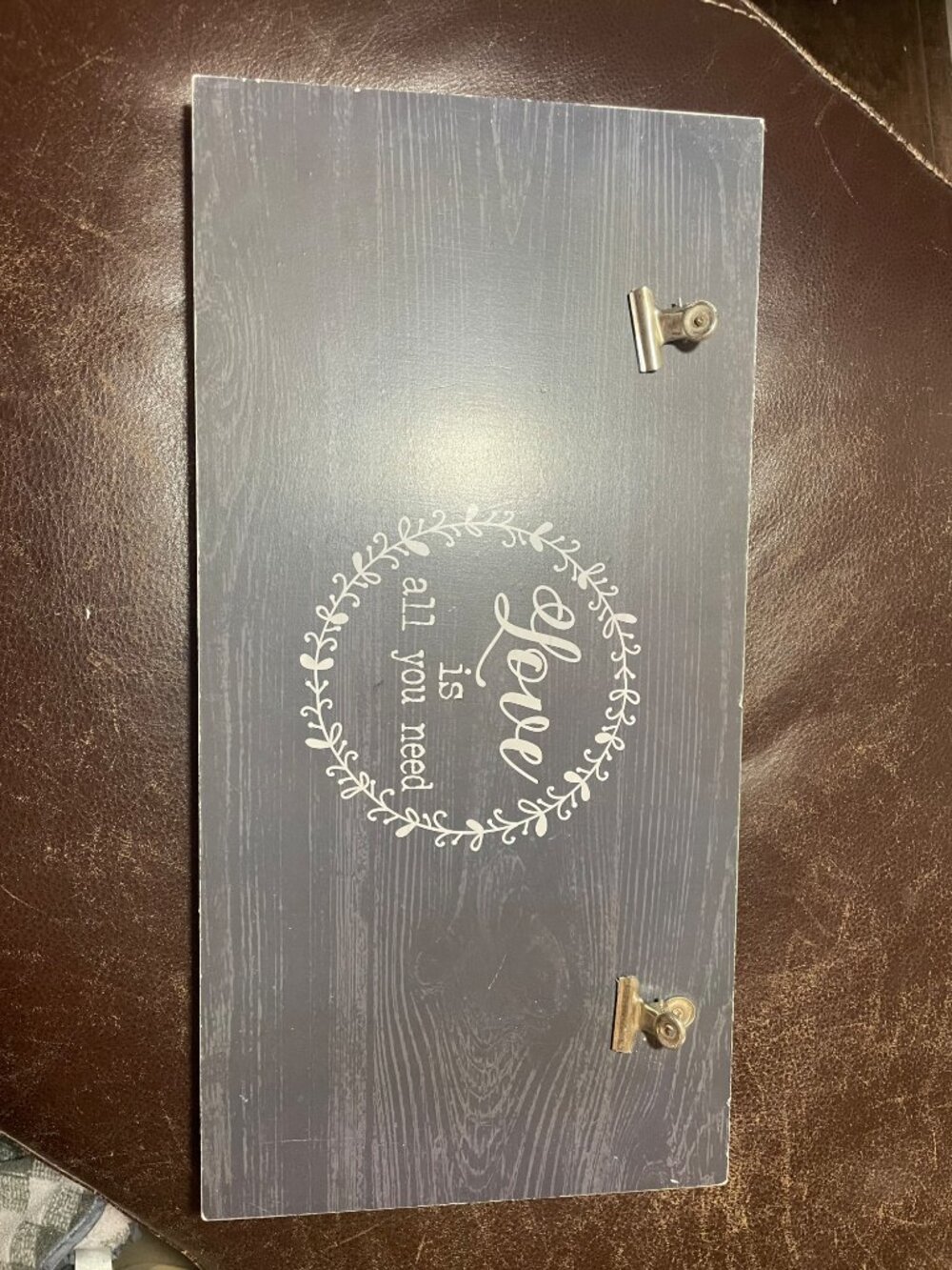 Love Is All You Need Wood Photo Clip Board Farmhouse Wall Decor